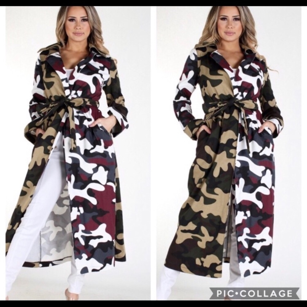 SALE!! Oh SO Cute Camouflaged Trench